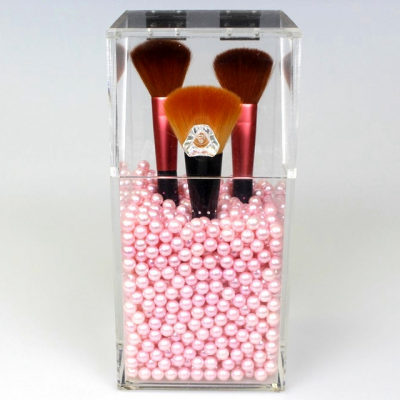 Luxury lovely clear acrylic makeup cosmetic brush holder